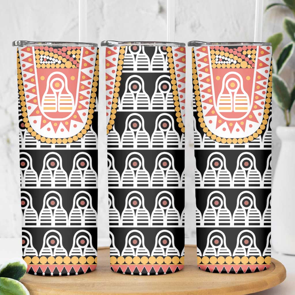 Cameroon Traditional Skinny Tumbler Toghu Pattern