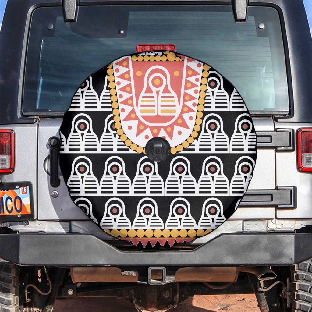 Cameroon Traditional Spare Tire Cover Toghu Pattern