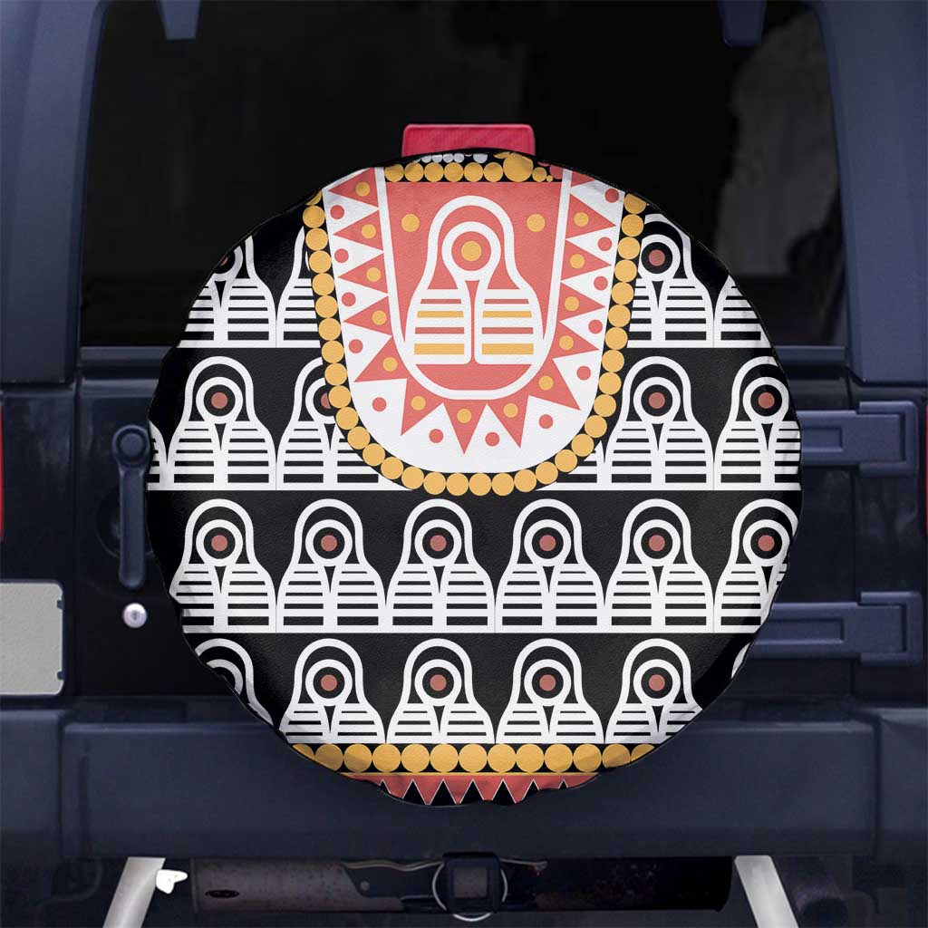 Cameroon Traditional Spare Tire Cover Toghu Pattern