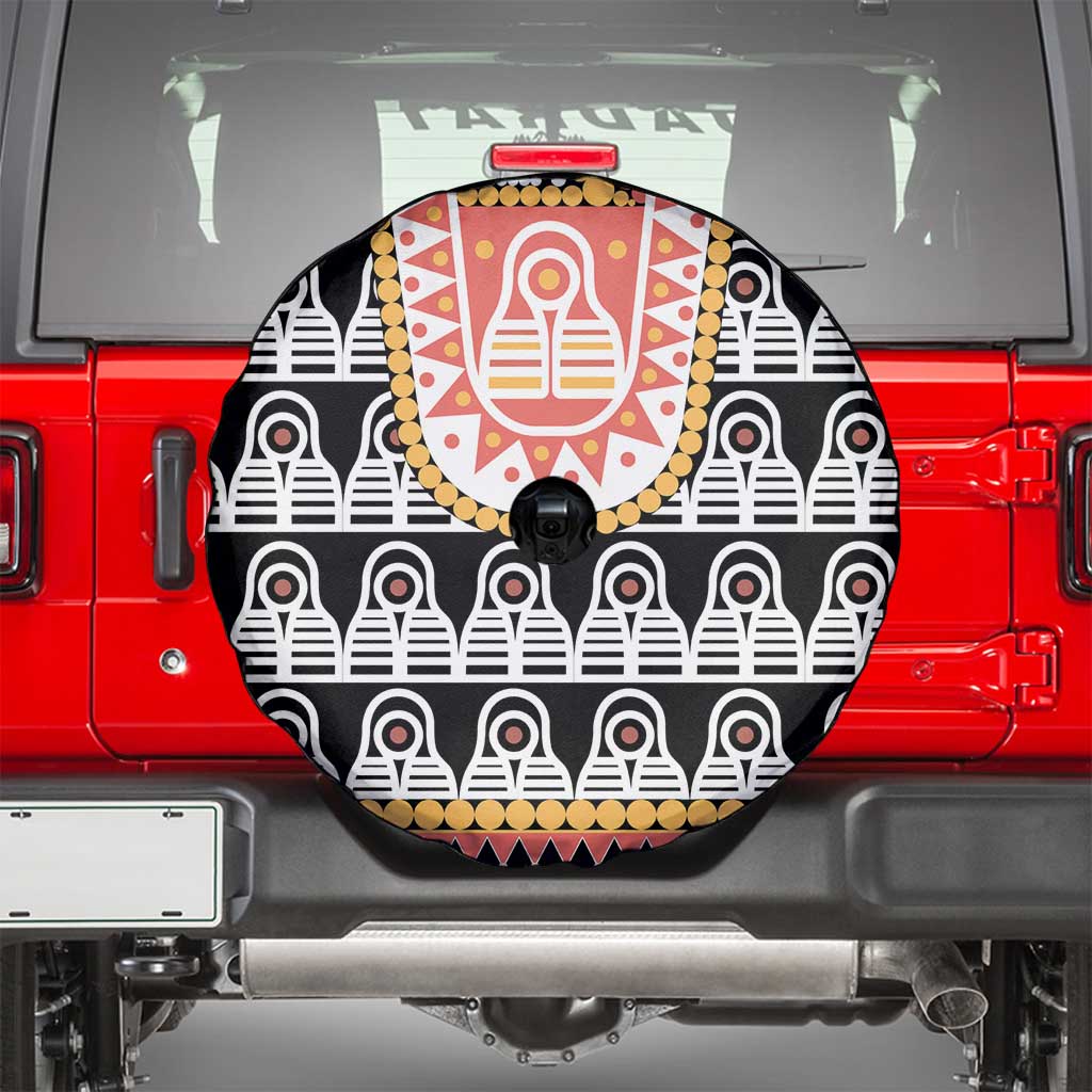 Cameroon Traditional Spare Tire Cover Toghu Pattern