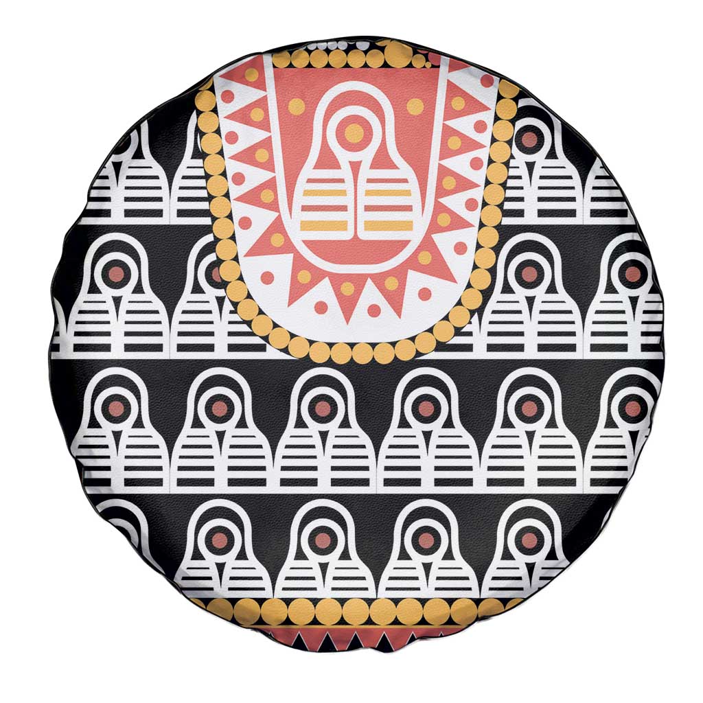 Cameroon Traditional Spare Tire Cover Toghu Pattern