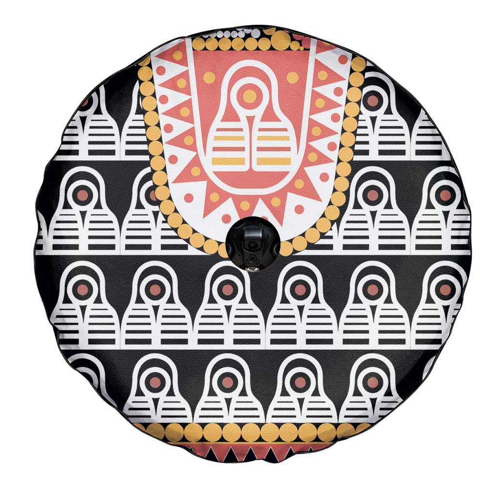 Cameroon Traditional Spare Tire Cover Toghu Pattern