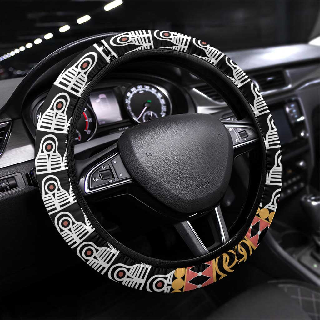 Cameroon Traditional Steering Wheel Cover Toghu Pattern