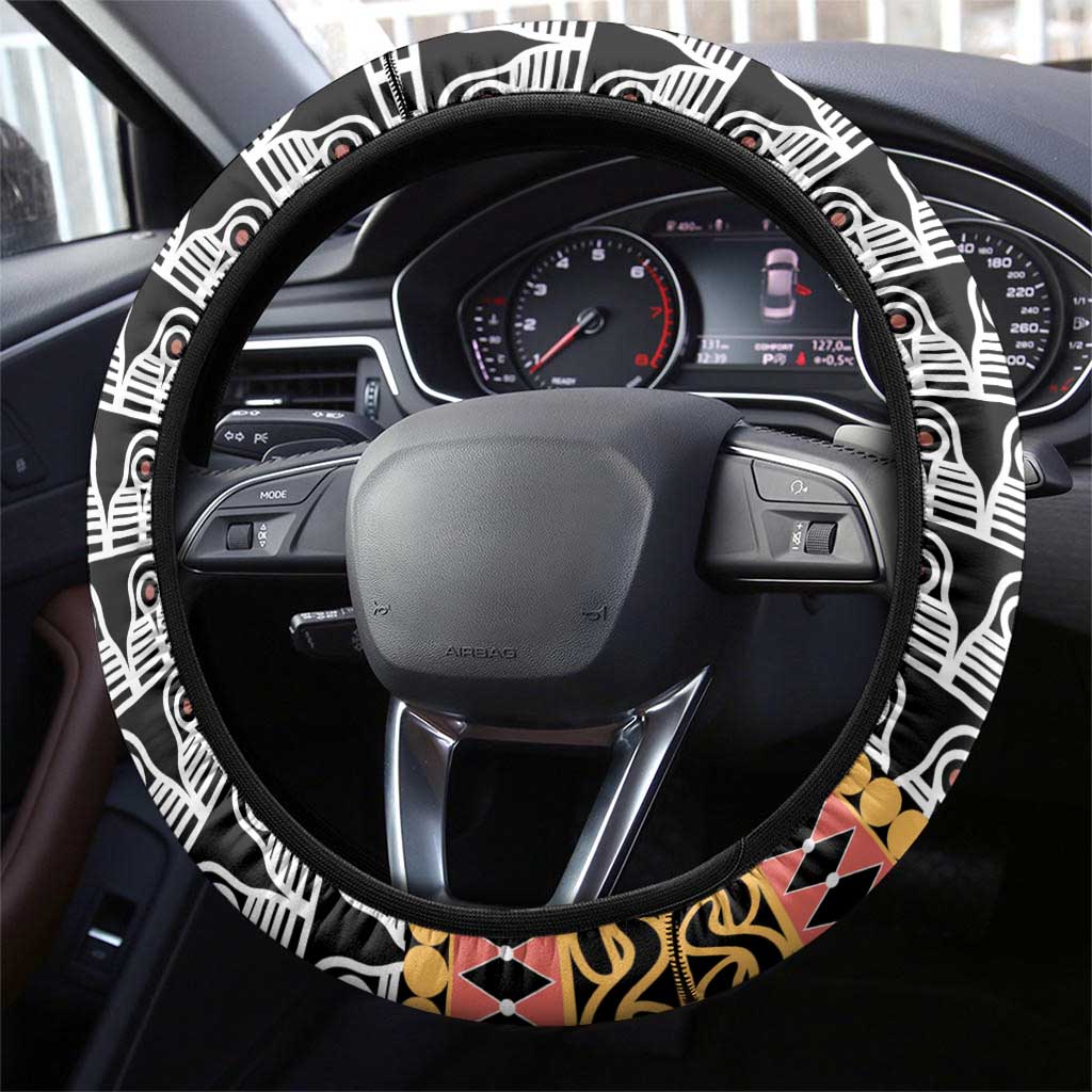 Cameroon Traditional Steering Wheel Cover Toghu Pattern