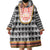 Cameroon Traditional Wearable Blanket Hoodie Toghu Pattern