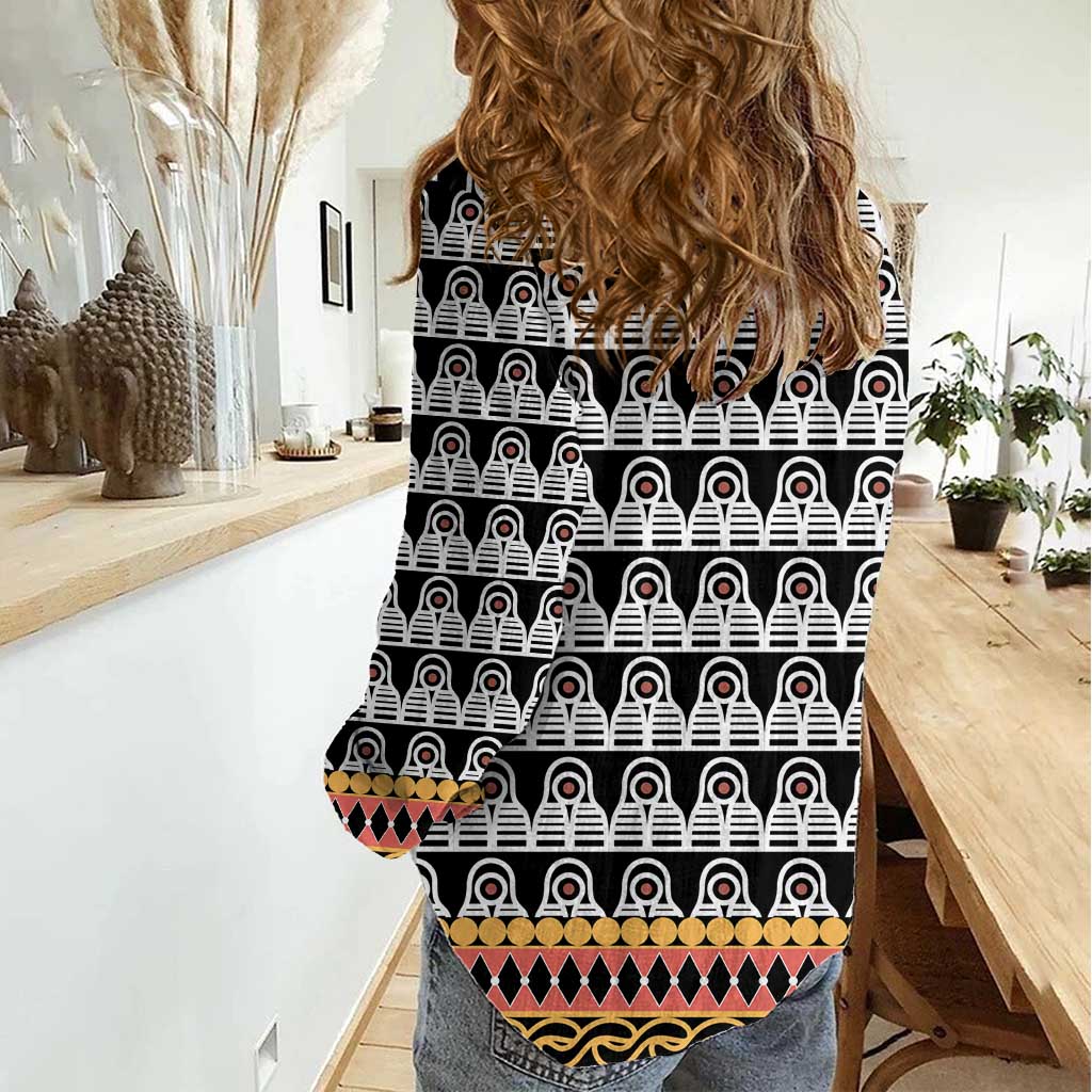 Cameroon Traditional Women Casual Shirt Toghu Pattern