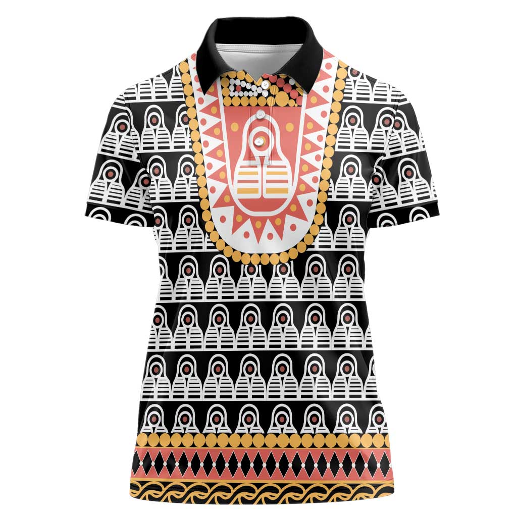Cameroon Traditional Women Polo Shirt Toghu Pattern