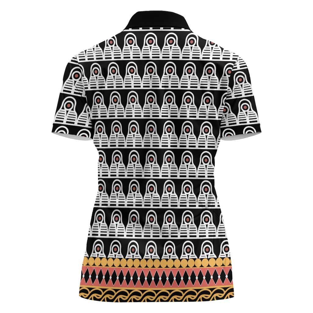 Cameroon Traditional Women Polo Shirt Toghu Pattern