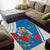 Melilla Area Rug Coat Of Arms Red Carnation