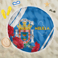 Melilla Beach Blanket Coat Of Arms Red Carnation