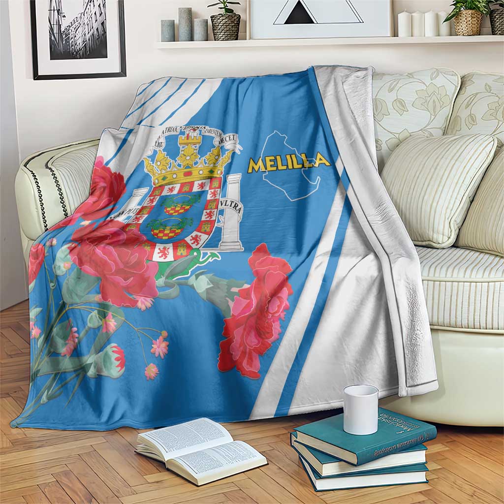 Melilla Blanket Coat Of Arms Red Carnation