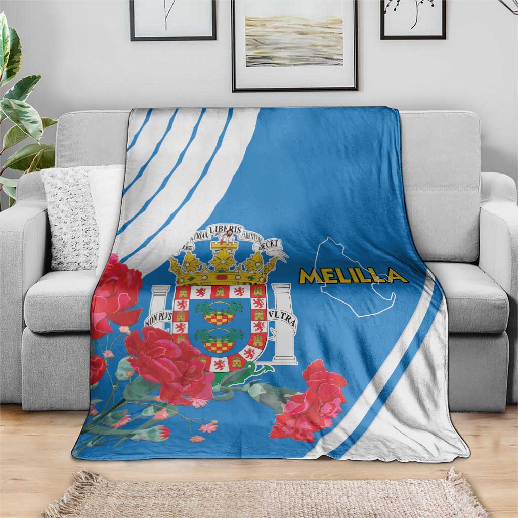 Melilla Blanket Coat Of Arms Red Carnation