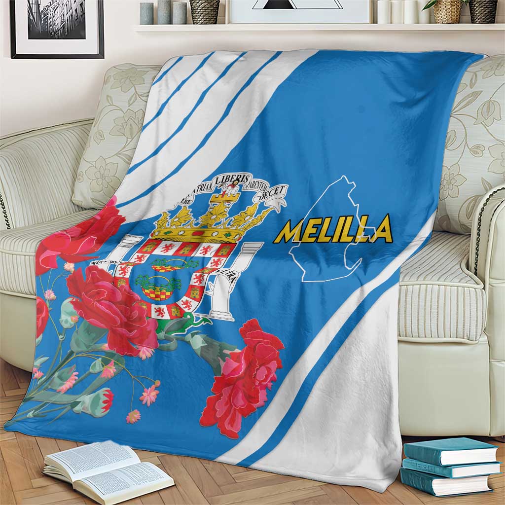Melilla Blanket Coat Of Arms Red Carnation