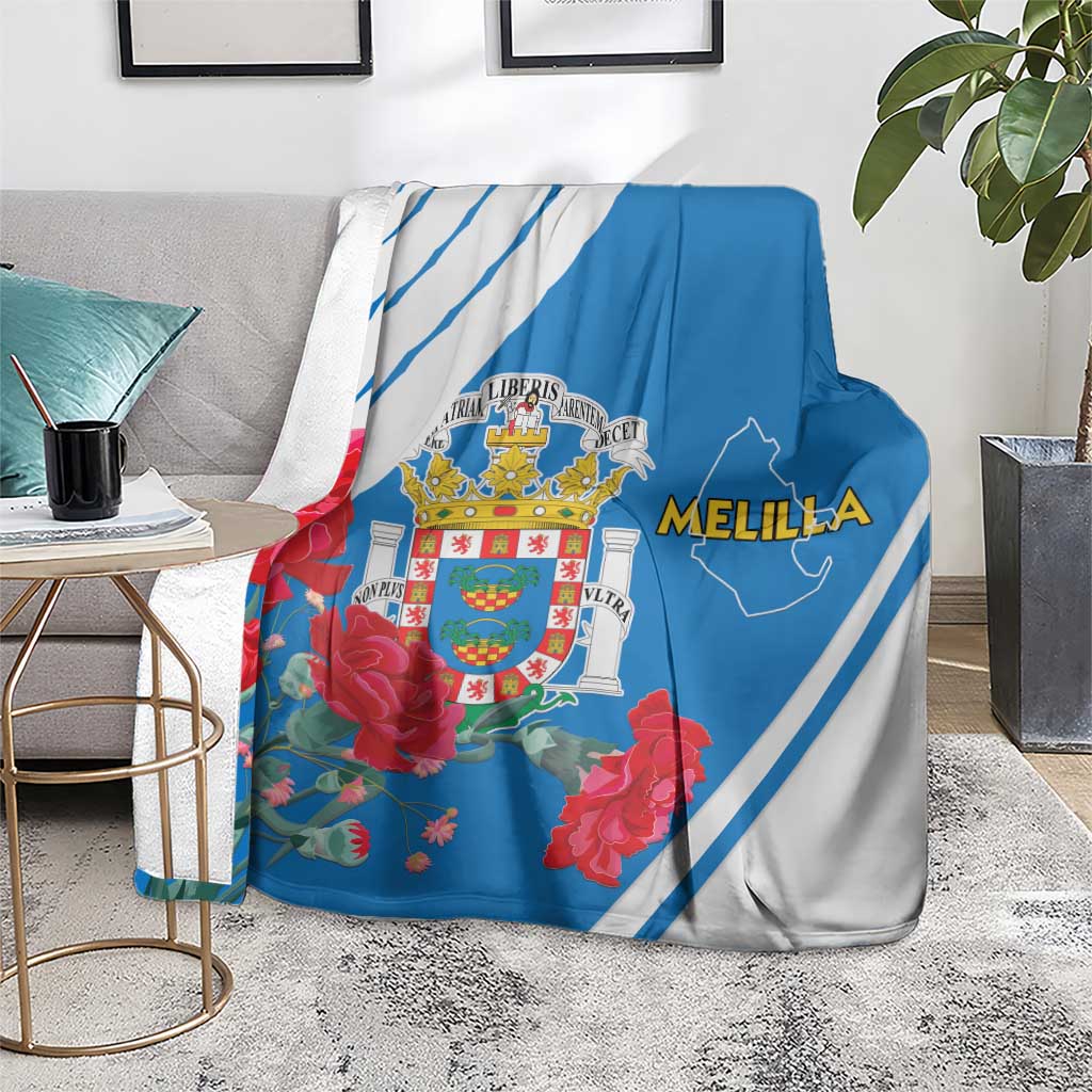 Melilla Blanket Coat Of Arms Red Carnation
