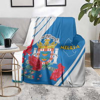Melilla Blanket Coat Of Arms Red Carnation