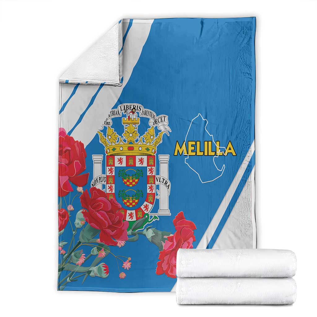 Melilla Blanket Coat Of Arms Red Carnation
