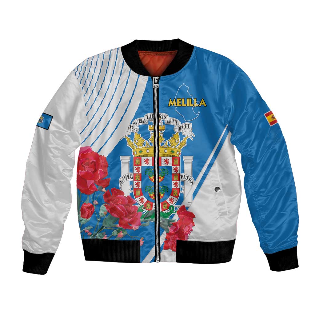 Melilla Bomber Jacket Coat Of Arms Red Carnation