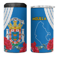 Melilla 4 in 1 Can Cooler Tumbler Coat Of Arms Red Carnation