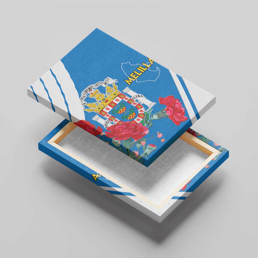 Melilla Canvas Wall Art Coat Of Arms Red Carnation