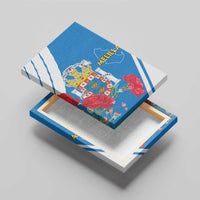 Melilla Canvas Wall Art Coat Of Arms Red Carnation