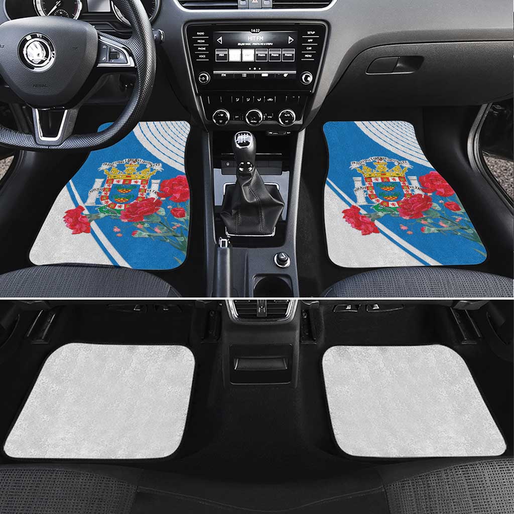 Melilla Car Mats Coat Of Arms Red Carnation