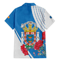 Melilla Family Matching Mermaid Dress and Hawaiian Shirt Coat Of Arms Red Carnation