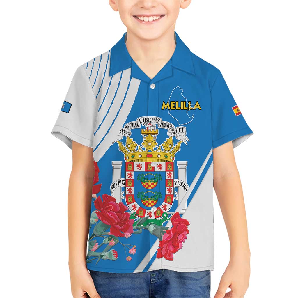 Melilla Family Matching Puletasi and Hawaiian Shirt Coat Of Arms Red Carnation