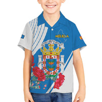 Melilla Family Matching Puletasi and Hawaiian Shirt Coat Of Arms Red Carnation
