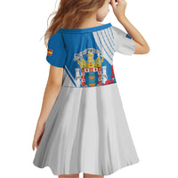 Melilla Family Matching Short Sleeve Bodycon Dress and Hawaiian Shirt Coat Of Arms Red Carnation