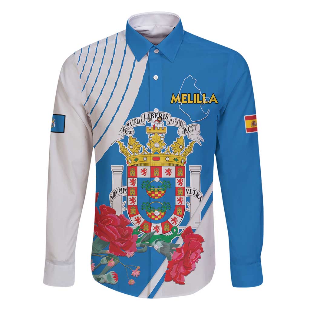 Melilla Family Matching Tank Maxi Dress and Hawaiian Shirt Coat Of Arms Red Carnation