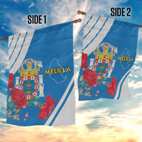 Melilla Garden Flag Coat Of Arms Red Carnation