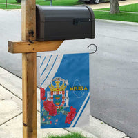 Melilla Garden Flag Coat Of Arms Red Carnation