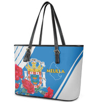Melilla Leather Tote Bag Coat Of Arms Red Carnation