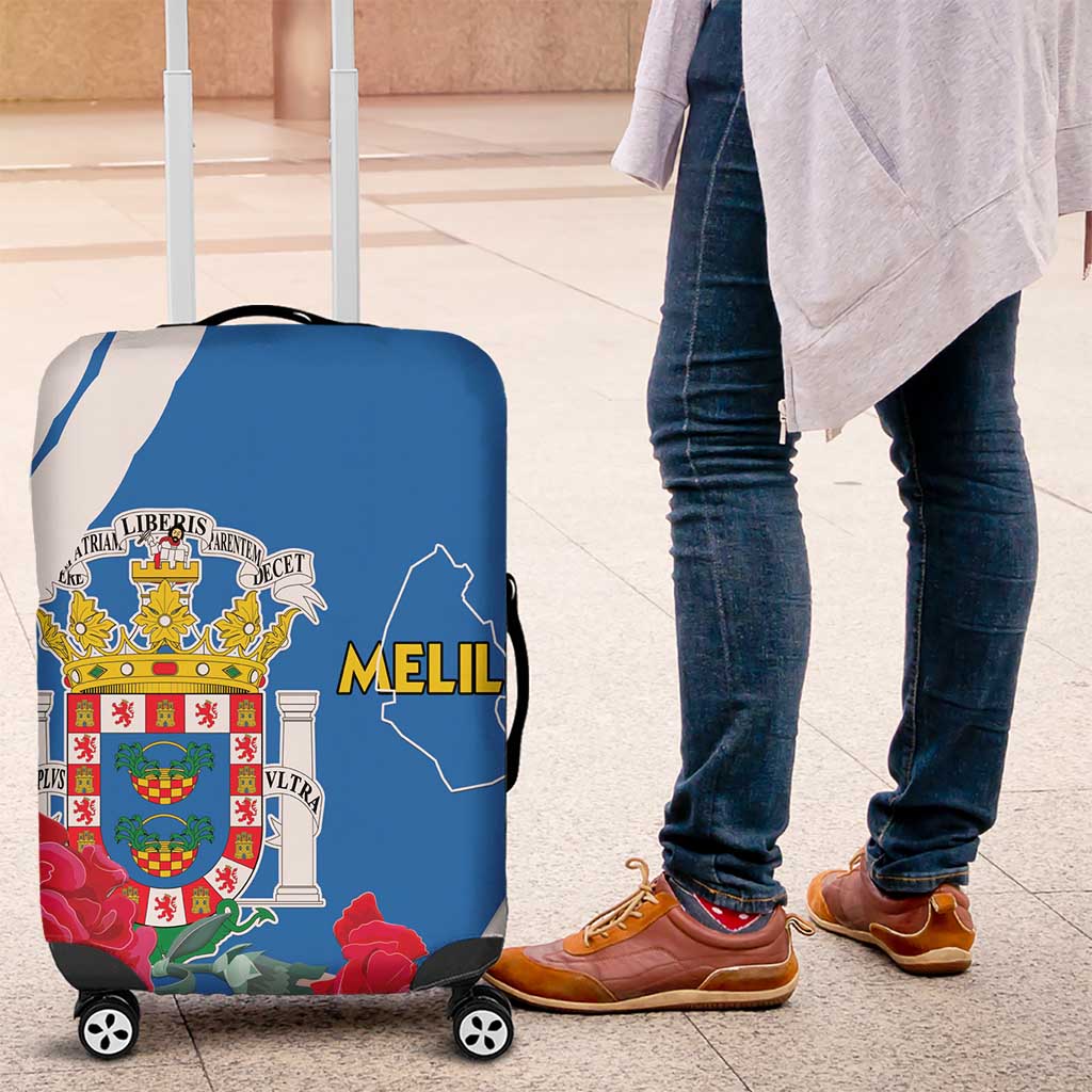 Melilla Luggage Cover Coat Of Arms Red Carnation
