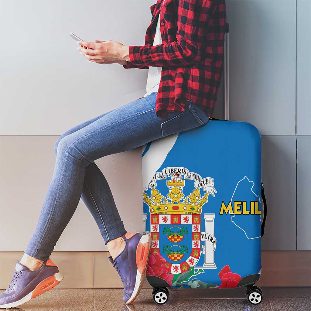 Melilla Luggage Cover Coat Of Arms Red Carnation