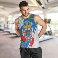 Melilla Men Tank Top Coat Of Arms Red Carnation