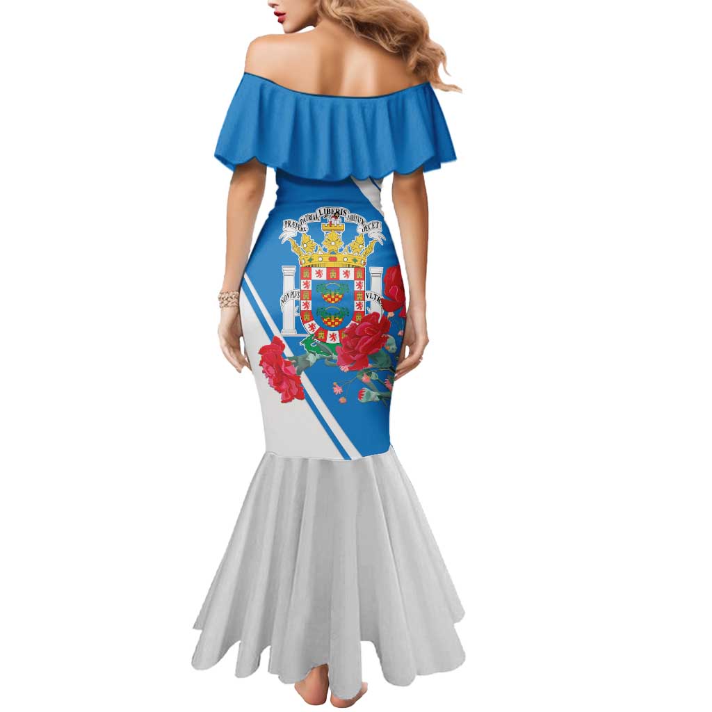 Melilla Mermaid Dress Coat Of Arms Red Carnation