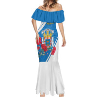 Melilla Mermaid Dress Coat Of Arms Red Carnation