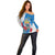 Melilla Off Shoulder Sweater Coat Of Arms Red Carnation