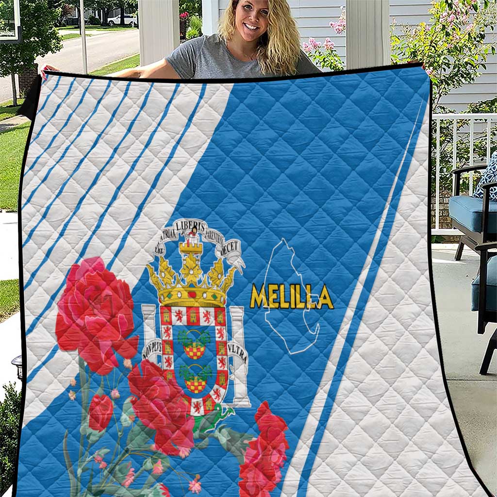Melilla Quilt Coat Of Arms Red Carnation