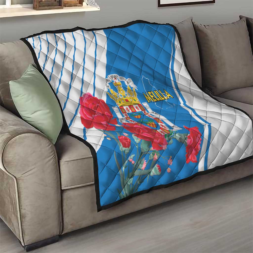 Melilla Quilt Coat Of Arms Red Carnation
