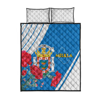 Melilla Quilt Bed Set Coat Of Arms Red Carnation