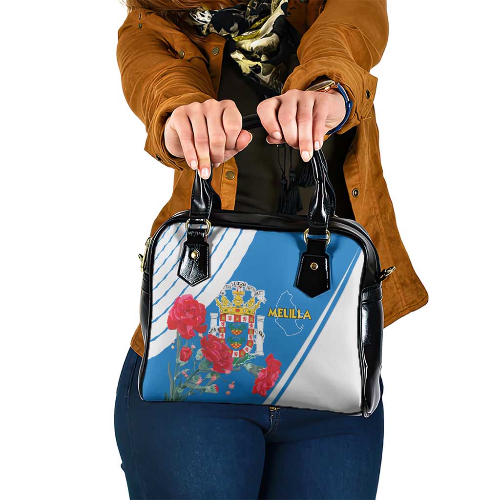 Melilla Shoulder Handbag Coat Of Arms Red Carnation