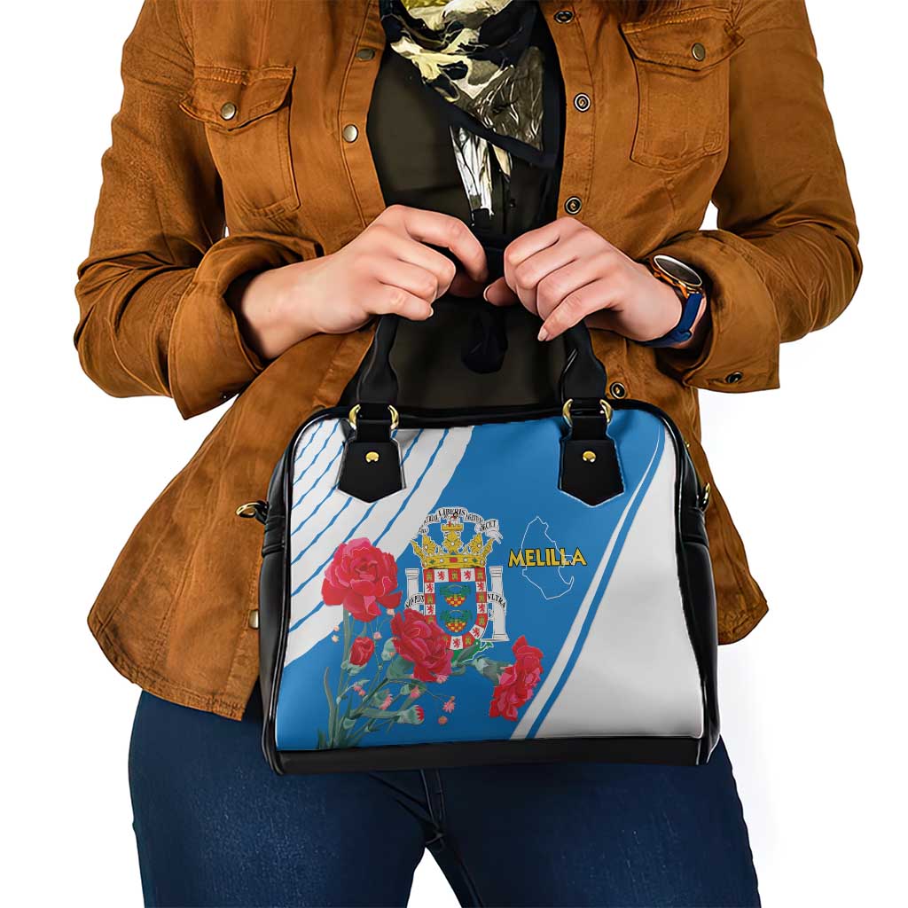 Melilla Shoulder Handbag Coat Of Arms Red Carnation