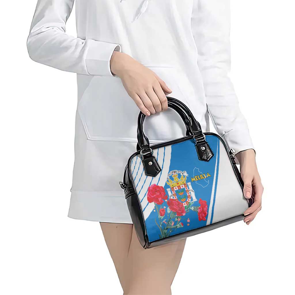 Melilla Shoulder Handbag Coat Of Arms Red Carnation