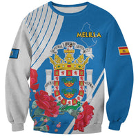 Melilla Sweatshirt Coat Of Arms Red Carnation