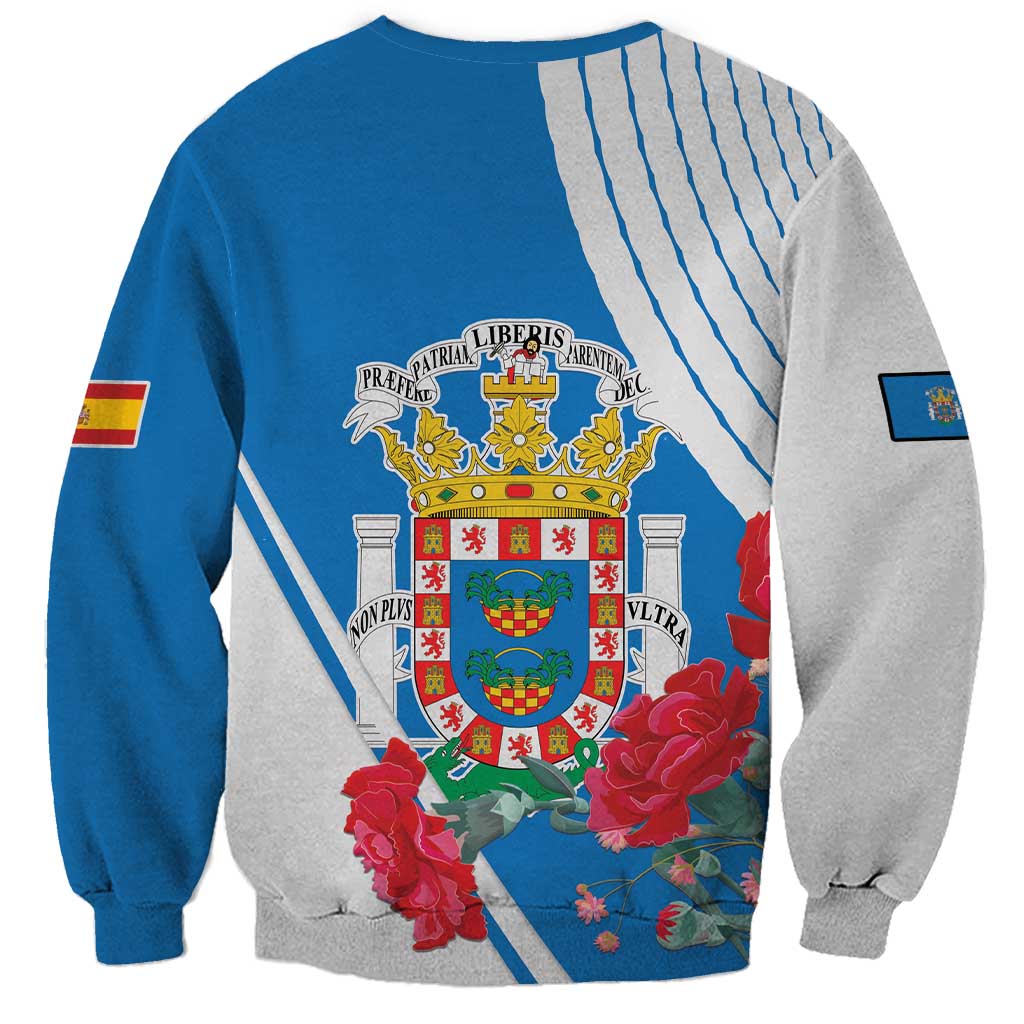 Melilla Sweatshirt Coat Of Arms Red Carnation