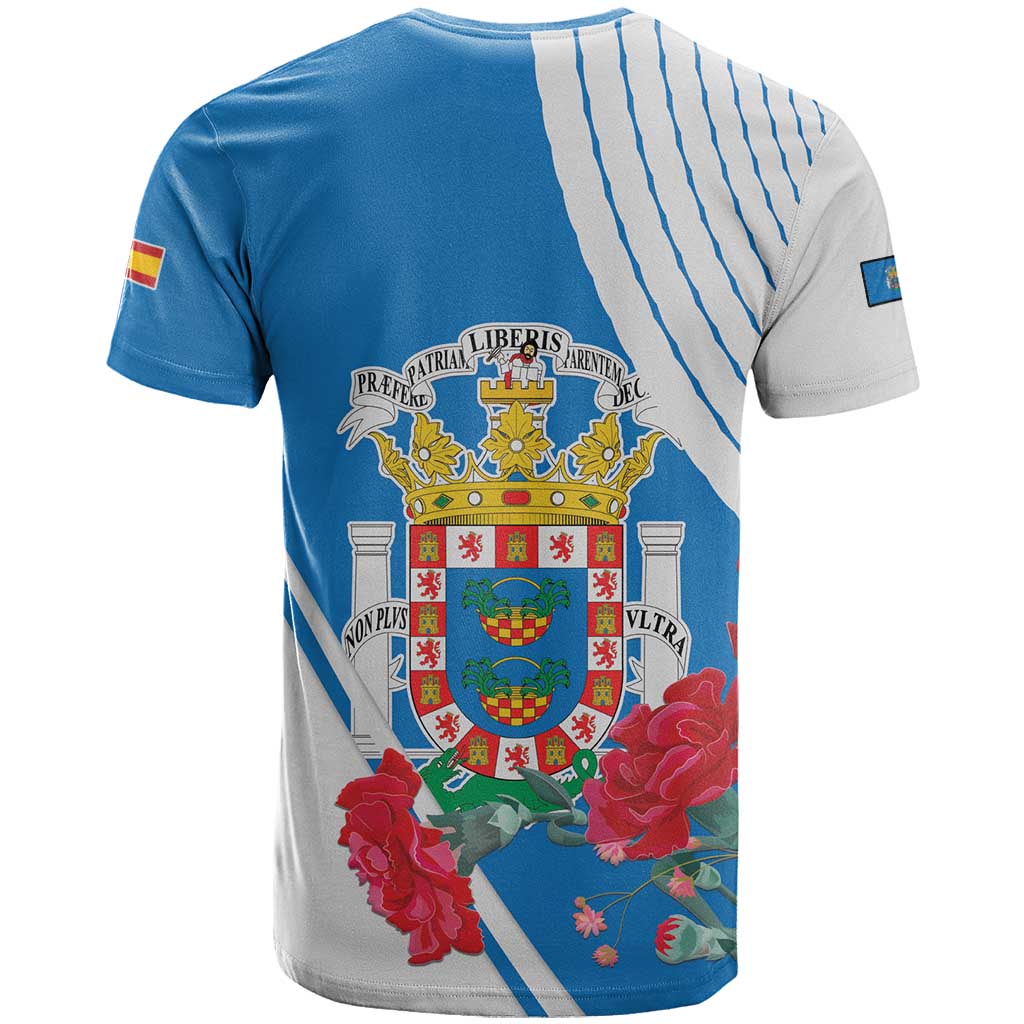 Melilla T Shirt Coat Of Arms Red Carnation