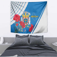 Melilla Tapestry Coat Of Arms Red Carnation