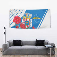 Melilla Tapestry Coat Of Arms Red Carnation